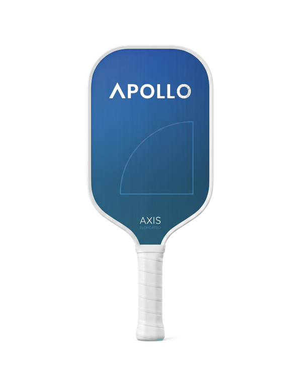 Apollo ALTO Latitude MFX pickleball paddle, blue gradient face, ALTO BY APOLLO logo; USA PICKLEBALL APPROVED; APOLLO.COM
