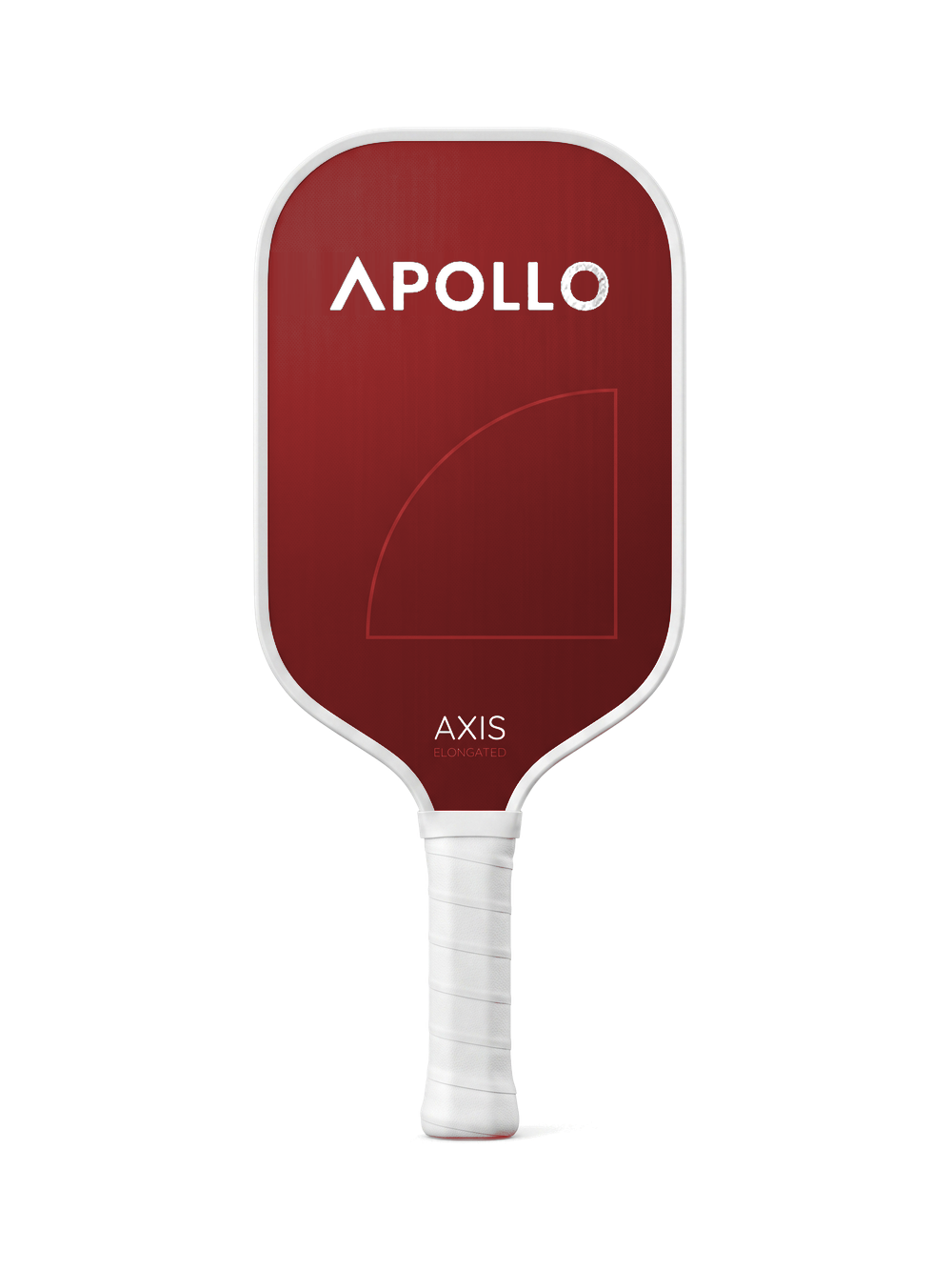 Front view of Apollo VANGUARD Power Air S2 pickleball paddle with white and red face and short handle